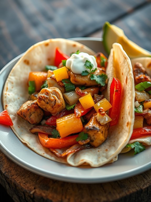 grilled fajitas over campfire