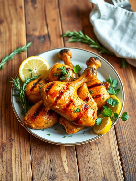 grilled lemon herb drumsticks