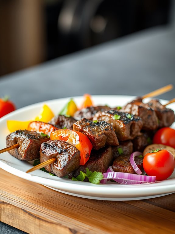 grilled marinated beef pieces