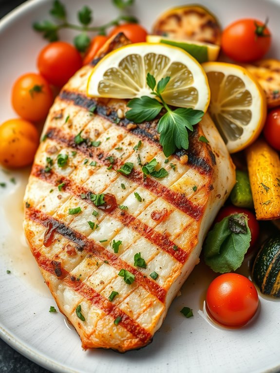 grilled mediterranean sea bass