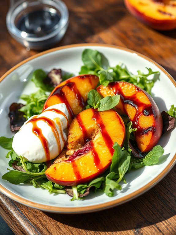 grilled peaches with burrata