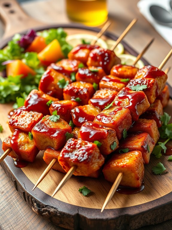 grilled pineapple pork skewers