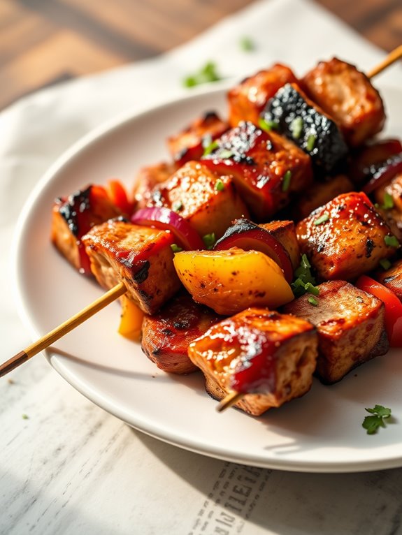 grilled pork tenderloin skewers