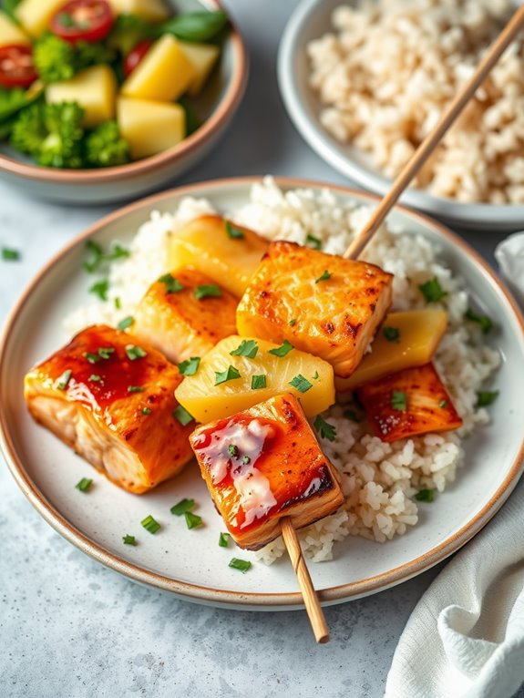 grilled salmon with teriyaki