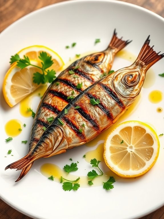 grilled sardines with mediterranean flavors