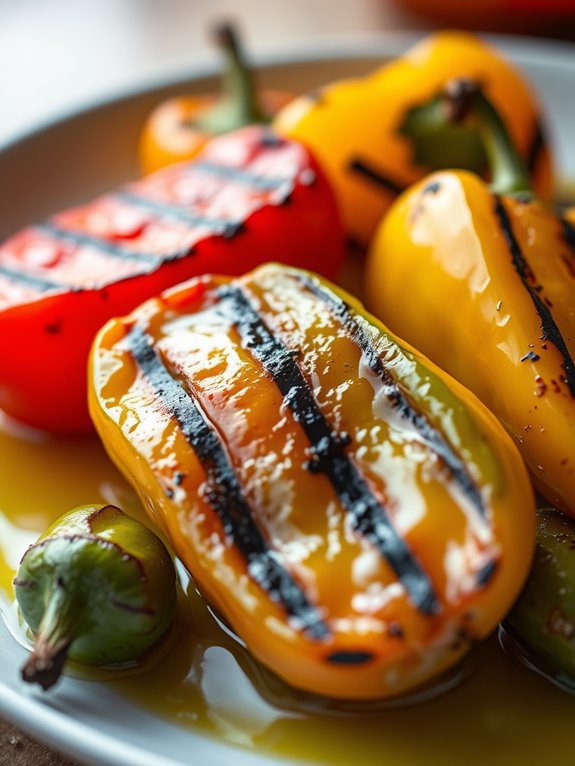 grilled smoky bell peppers