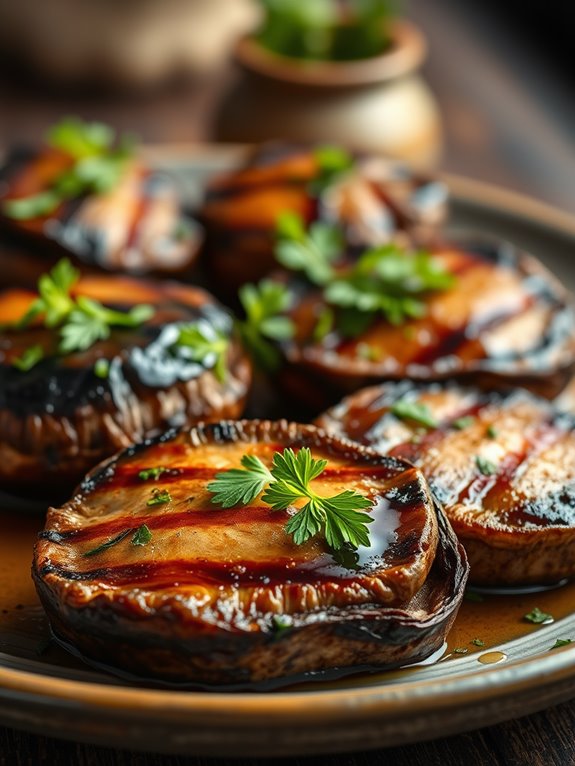 grilled smoky portobello mushrooms