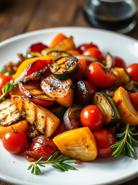 grilled spicy vegetable mix