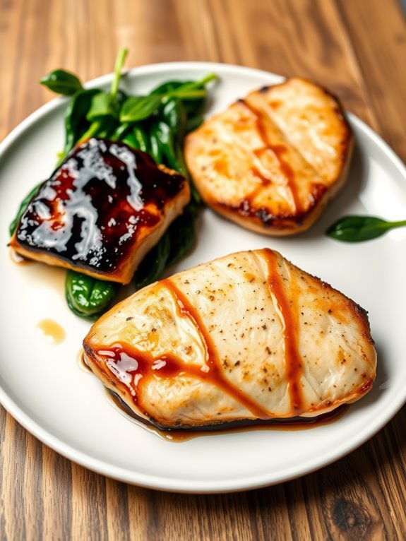 grilled swordfish with balsamic glaze