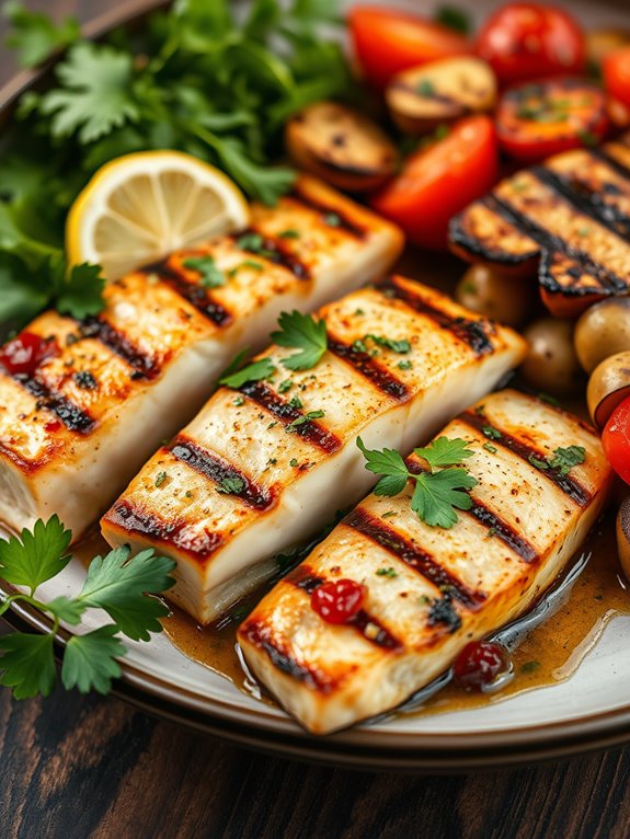 grilled swordfish with mediterranean flavors