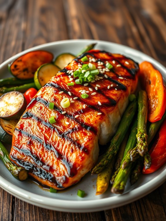 grilled swordfish with teriyaki