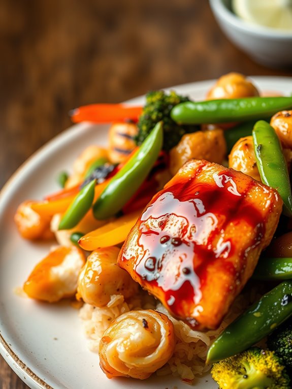 grilled teriyaki chicken stir fry