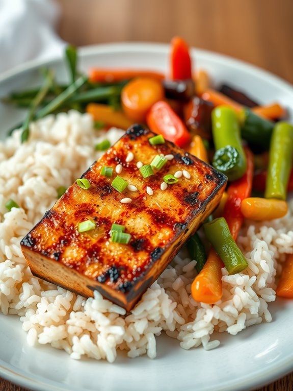 grilled tofu with asian flavors