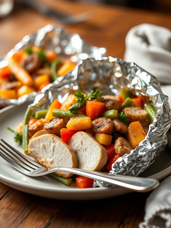 grilled turkey vegetable packets