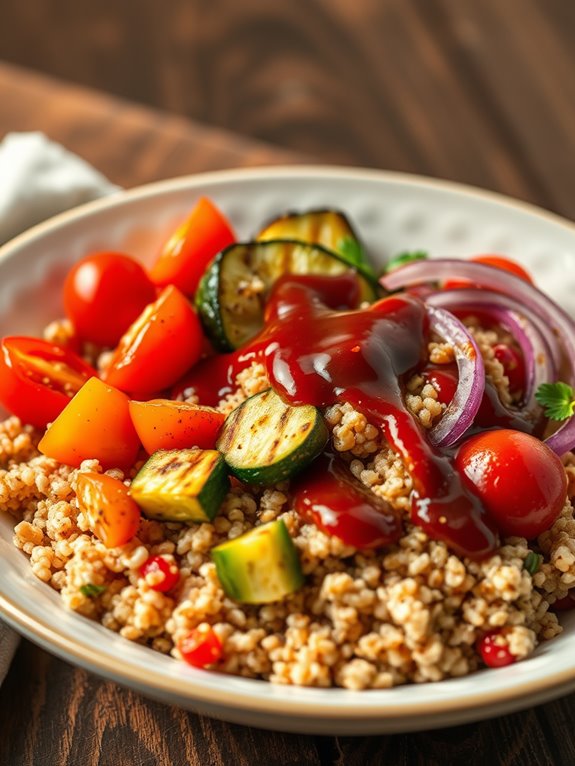 grilled vegetable quinoa bowl