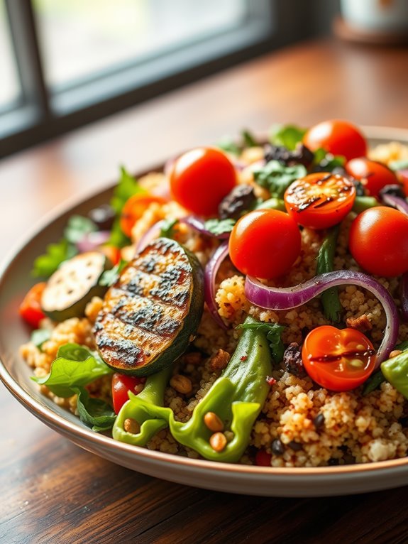 grilled vegetable quinoa salad