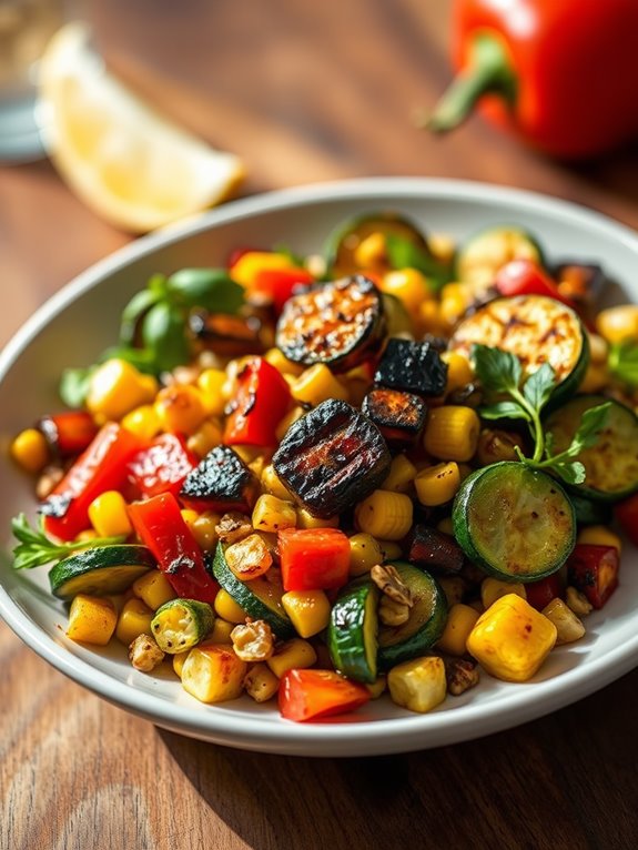 grilled vegetables summer salad