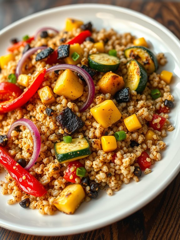 grilled vegetables with quinoa