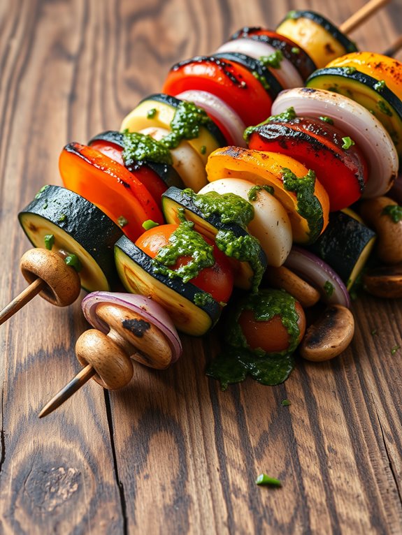 grilled veggies with chimichurri