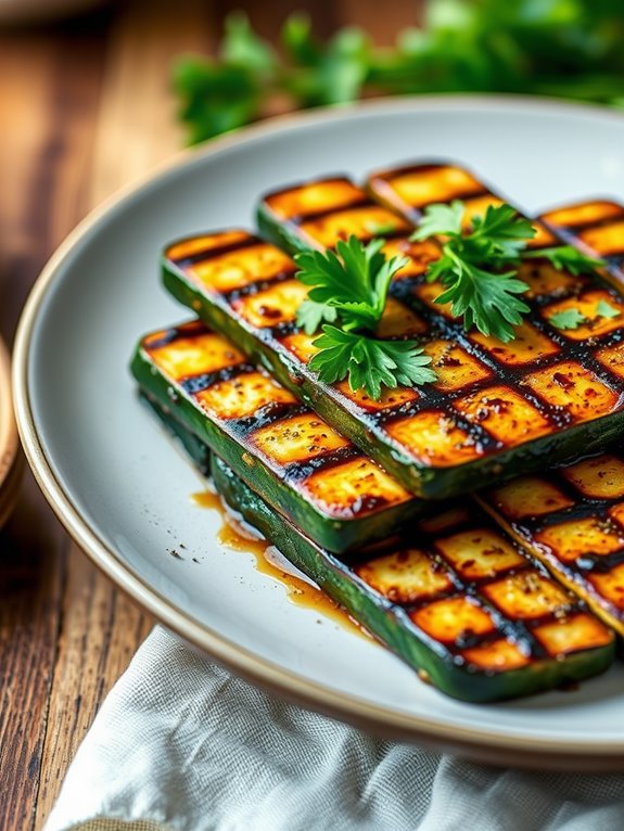 grilled zucchini with flavor