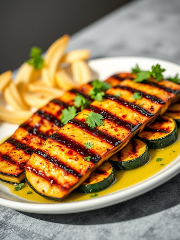 grilled zucchini with spice