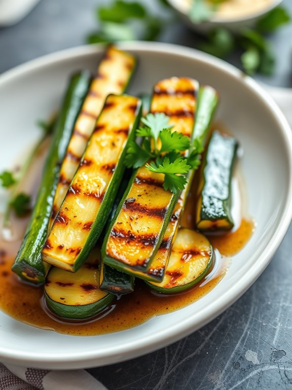 grilled zucchini with sweetness