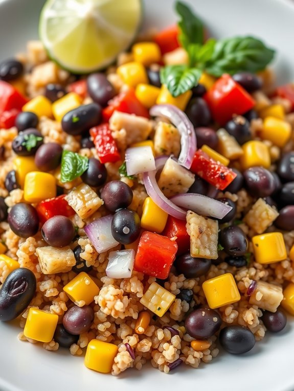 healthy bean quinoa salad