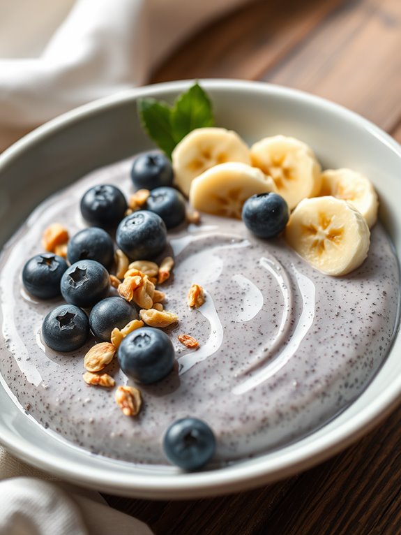 healthy blueberry chia pudding