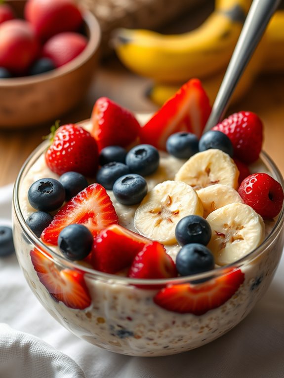 healthy breakfast with fruit