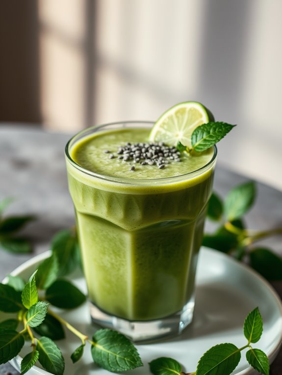 healthy coconut green smoothie