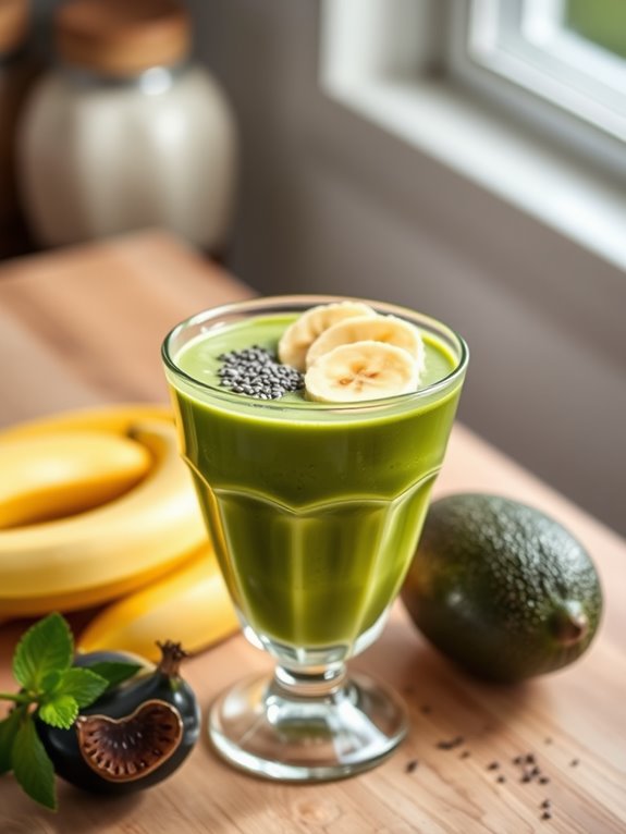 healthy green avocado smoothie