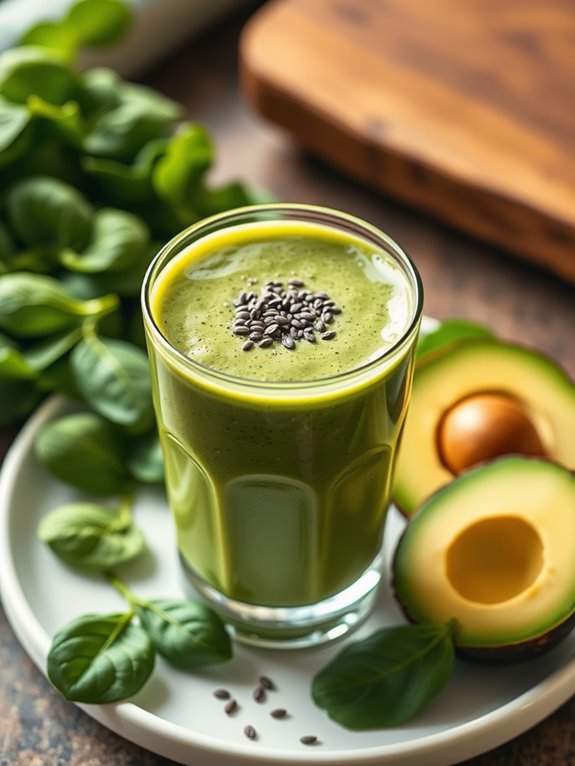 healthy green protein smoothie