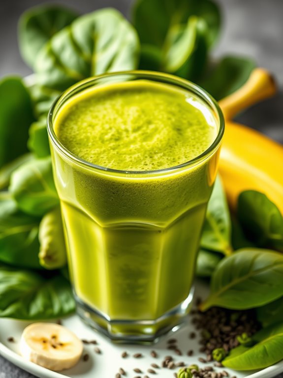 healthy green protein smoothie