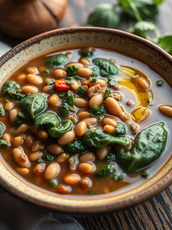 healthy lentil spinach soup