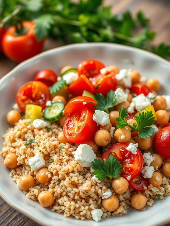 healthy mediterranean chickpea dish