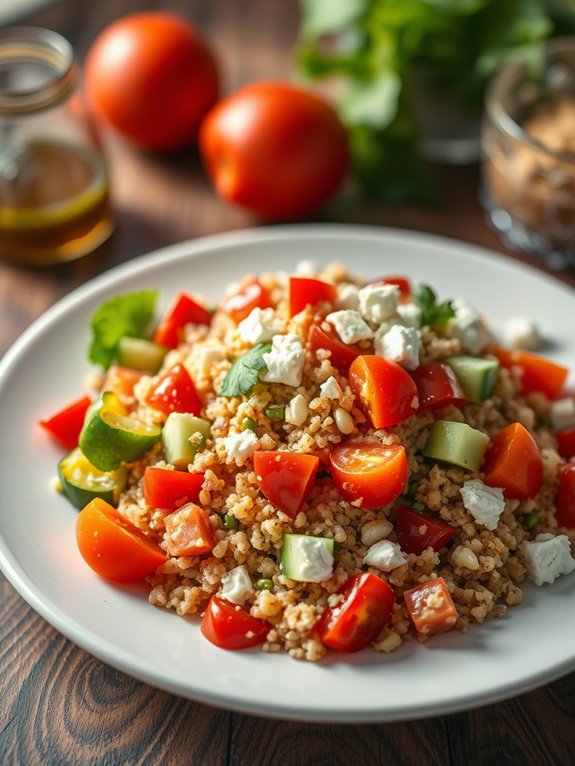 healthy mediterranean grain salad