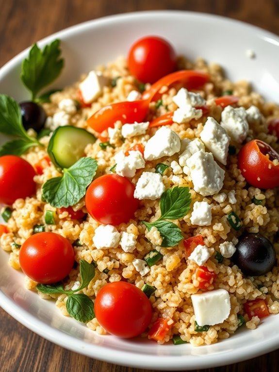 healthy mediterranean grain salad