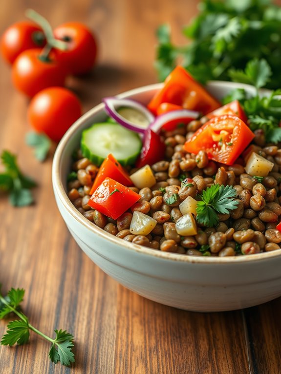 healthy mediterranean lentil dish