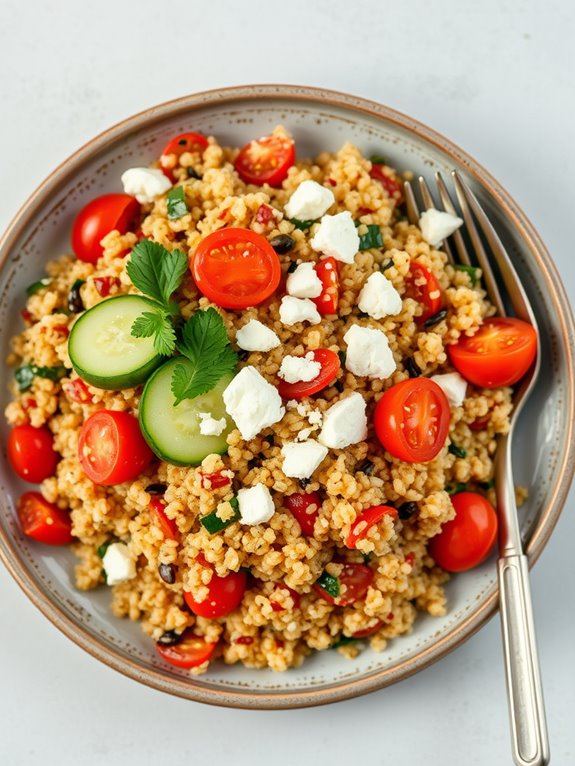 healthy mediterranean quinoa dish