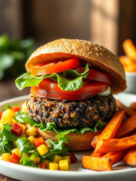 healthy plant based burger