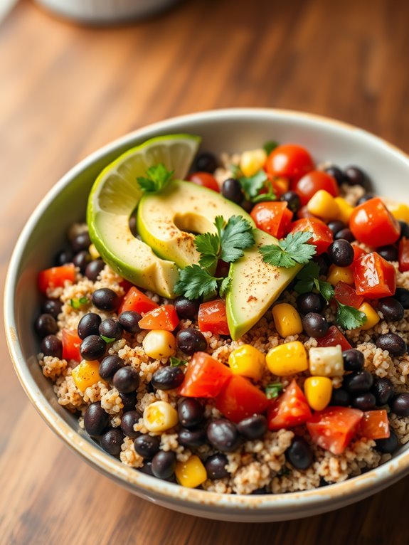 healthy quinoa black bean bowls