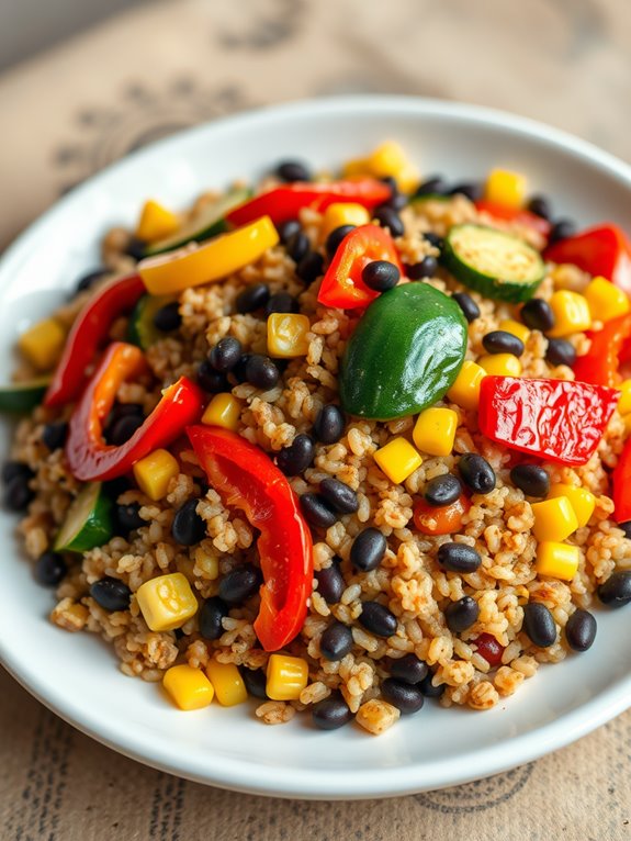 healthy quinoa black bean dish