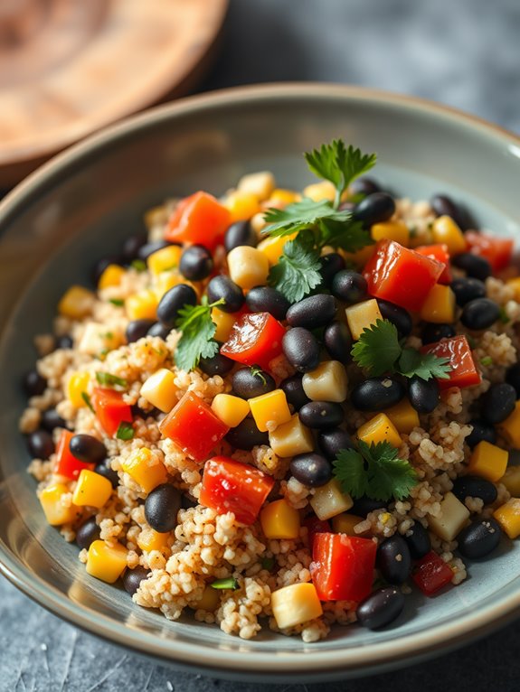 healthy quinoa black bean salad