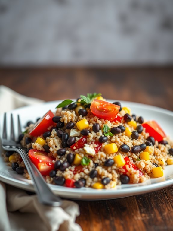 healthy quinoa black bean salad