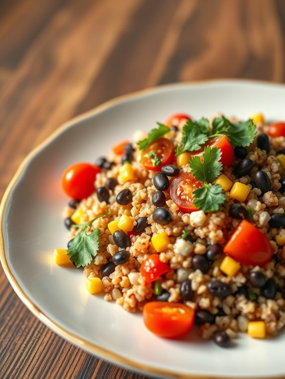 healthy quinoa black bean salad