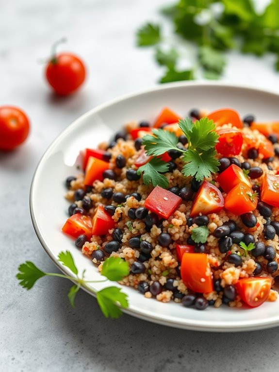 healthy quinoa black bean salad