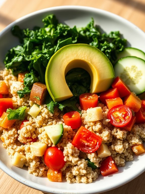 healthy quinoa kale bowl