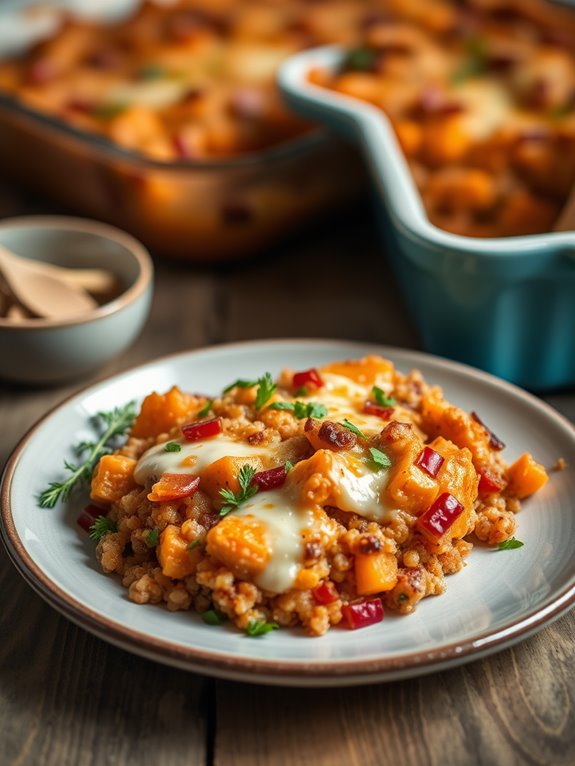 healthy quinoa sweet potato casserole