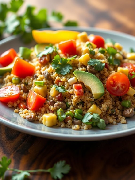 healthy quinoa taco salad