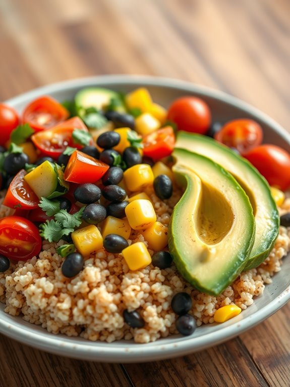 healthy quinoa vegetable bowl